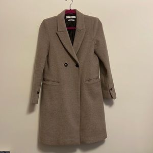 Mango double breasted wool coat, XS